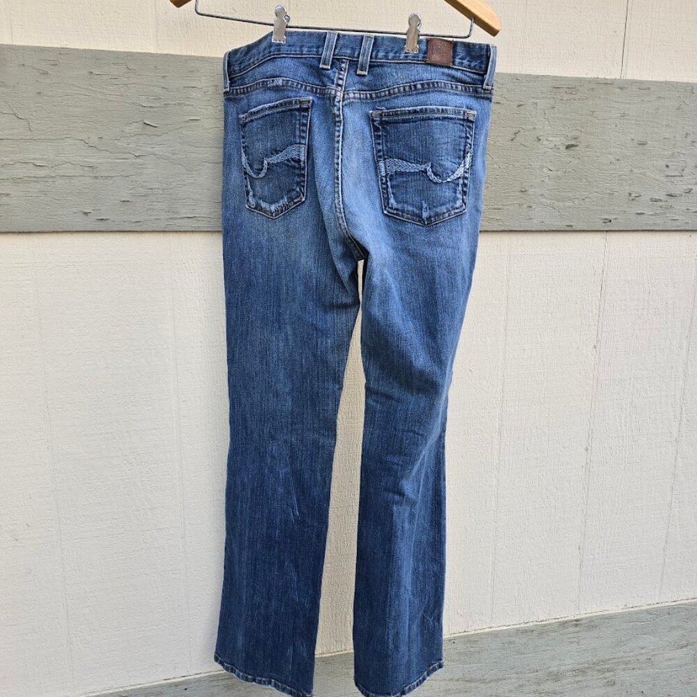 Lucky Brand Womens Classic Rider Jeans Size 14 / 32 Dark Wash Bootcut Y2K / USA